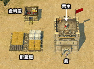 貯蔵場と食料庫を建てる
