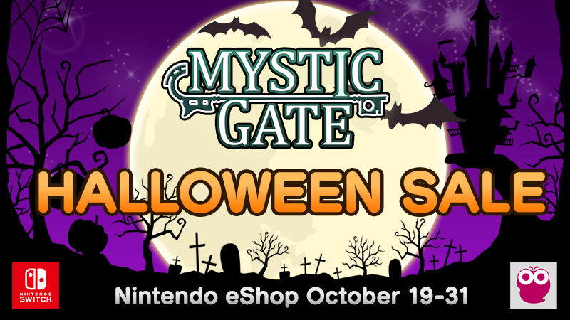 「Mystic Gate」Nintendo Switch™版 ニンテンドーeショップにて期間限定ハロウィンセール開催！